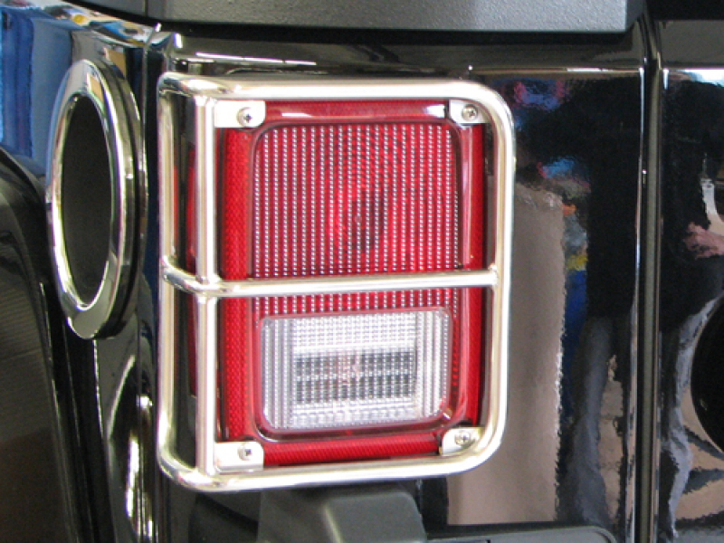 DuraTrail Lampenschutzgitter hinten, Edelstahl/poliert, Wrangler