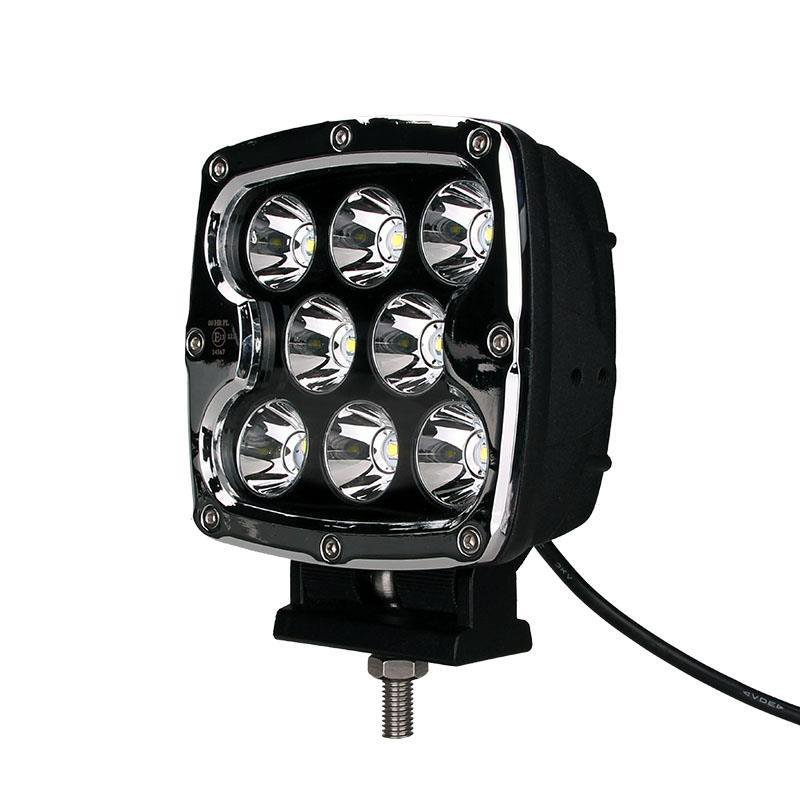 80W LTPRTZ® 5" LED Scheinwerfer Flutlicht 60° E-Kennung 10-32V chrome