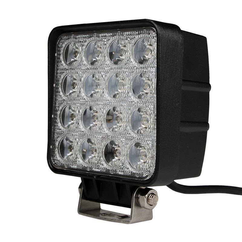 LIGHTPARTZ® LED Arbeitsscheinwerfer 48W 4" 4000lm Flood Light 60° 10-30V OFFROAD
