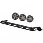 Preview: Light Bar Halterung incl. 3 runden 3,5" LED Scheinwerfern für die Motorhaube Wrangler 07-18