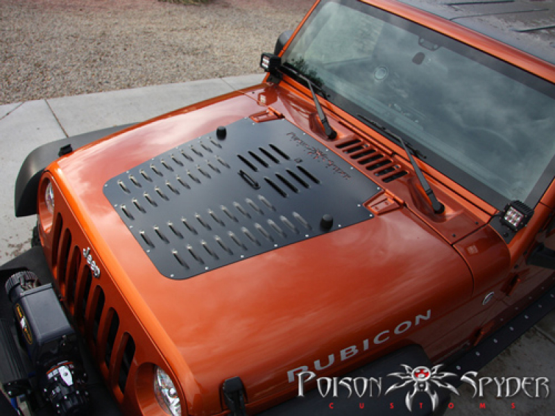 Poison Spyder Motorhaubenhutze schwarz - Wrangler JK 07 - 12