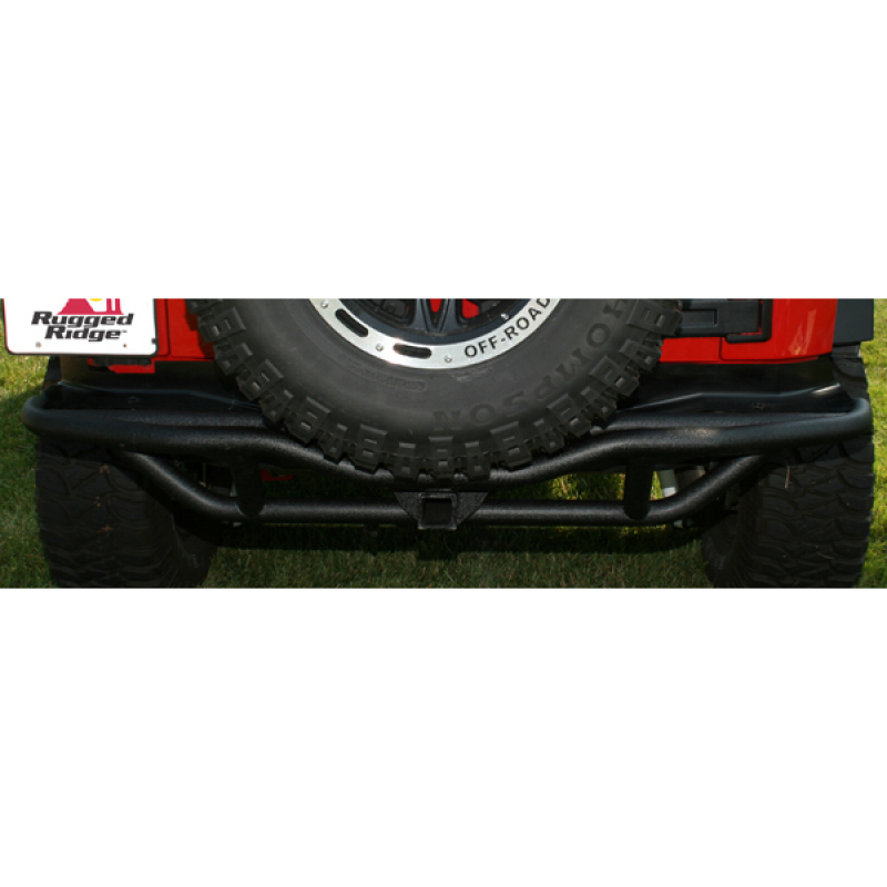 BUMPER RRC HINTEN MIT HITCH Schwarz strukturiert JK WRANGLER