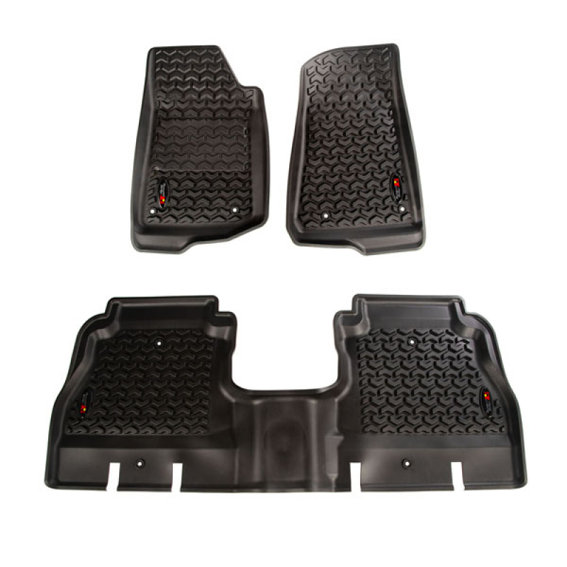 Rugged Ridge Fußmatten Set vorne und hinten, Gummi Jeep JL 18- 4-Tuerer