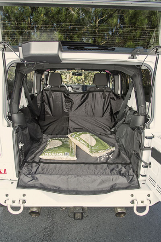 Rugged Ridge C3 Cargo Covers - C3 Kofferraumabdeckung Jeep Wrangler JK 07-14 zwei Tuerer mit Subwoofer