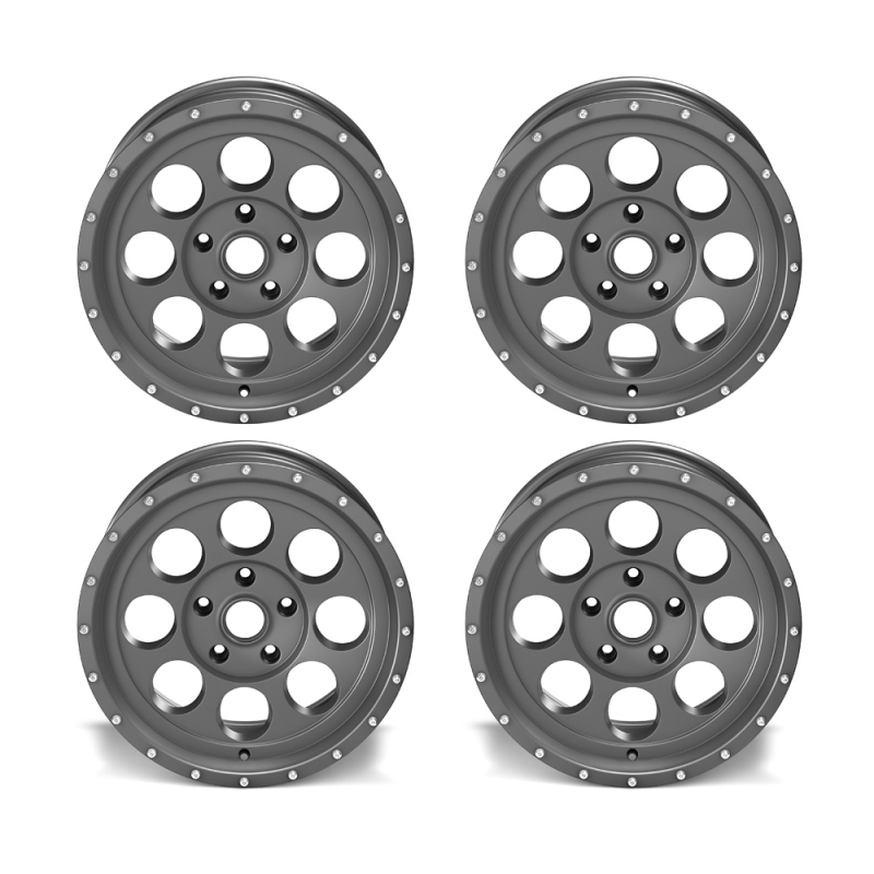 4x Atlanta Alloys Alufelge 1426 Gunmetal Grau 8,5x17 ET +32 Jeep Wrangler JL / JLU