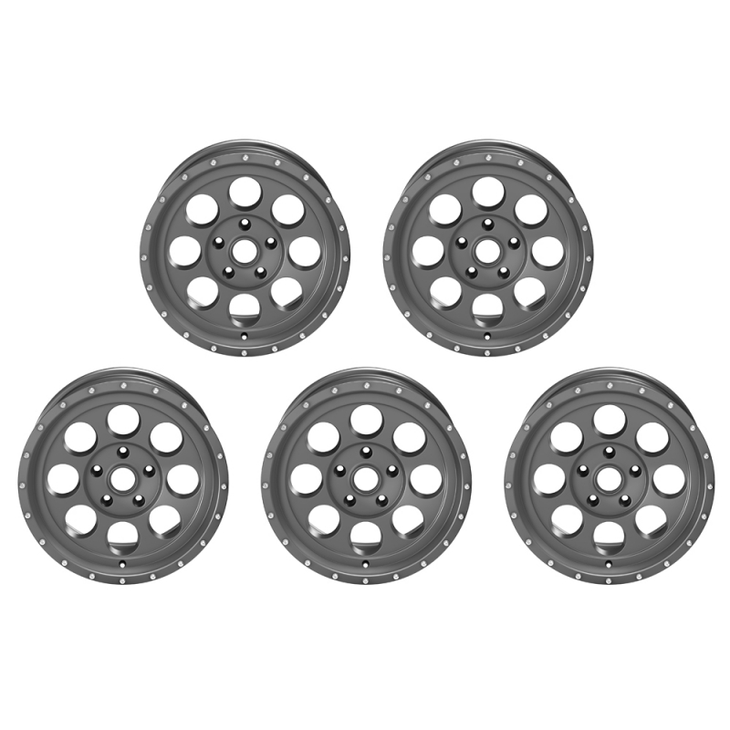 5x Atlanta Alloys Alufelge 1426 Gunmetal Grau 8,5x17 ET +32 Jeep Wrangler JL / JLU