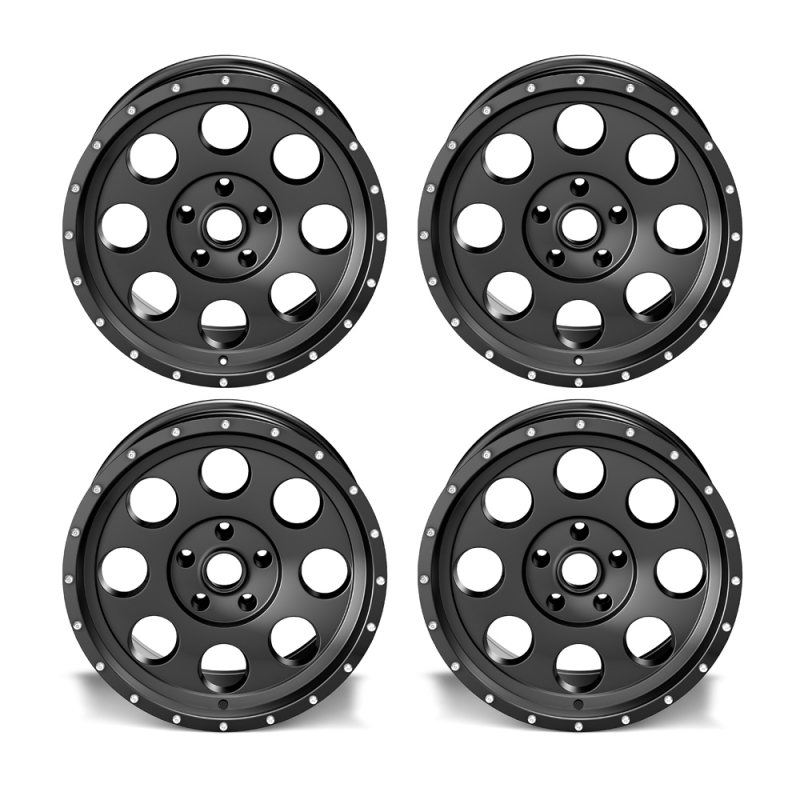 4x Atlanta Alloys Alufelge 1426 schwarz 8,5x18 ET +32 Jeep Wrangler JL / JLU