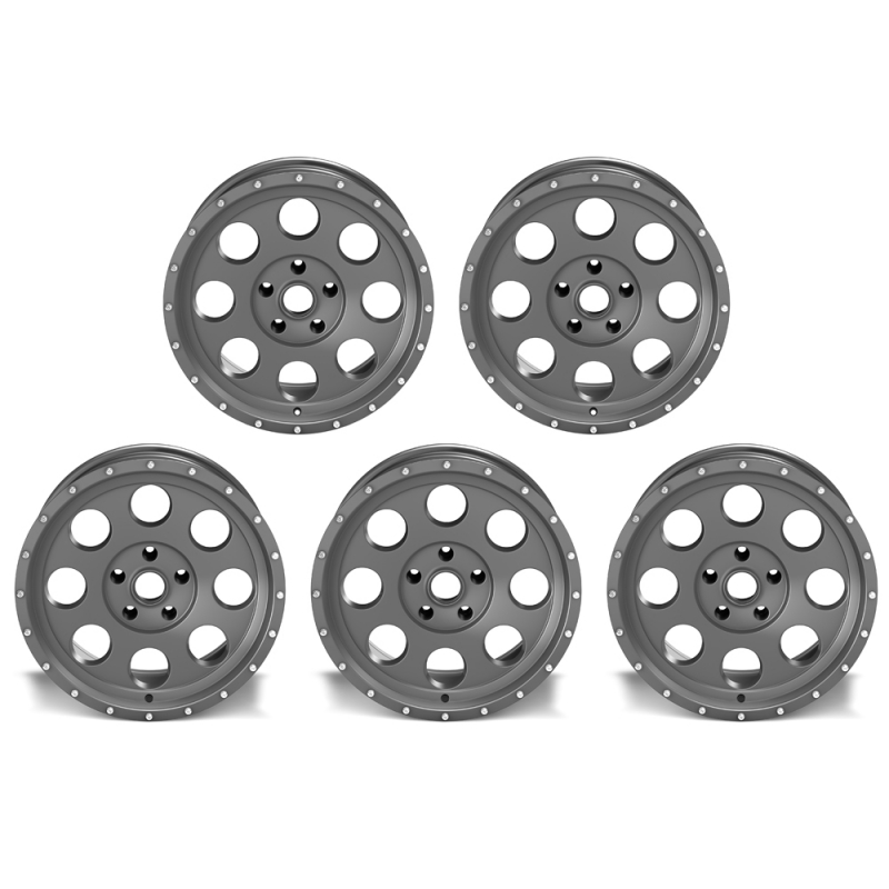 5x Atlanta Alloys Alufelge 1426 Gunmetal Grau 8,5x18 ET +32 Jeep Wrangler JL / JLU