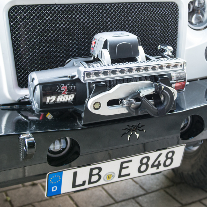 LED Lightbar + Halter  für Seilwindenfenster