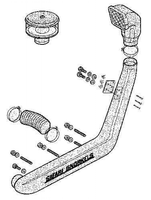 Safari-Snorkel J 71/7478/79, Bj. 10/99-, 4.2l Diesel, 3 1/2"