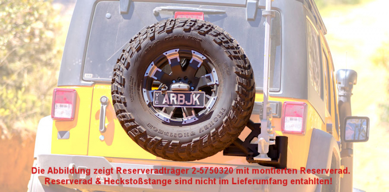 ARB RESERVERADTRaeGER FueR HSS JEEP JK, STRUKTURIERTE OBERFLaeCHE SCHWARZ