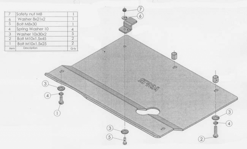 Unterfahrschutz Mazda/Ford '07 ->, Verteilergetriebe manual