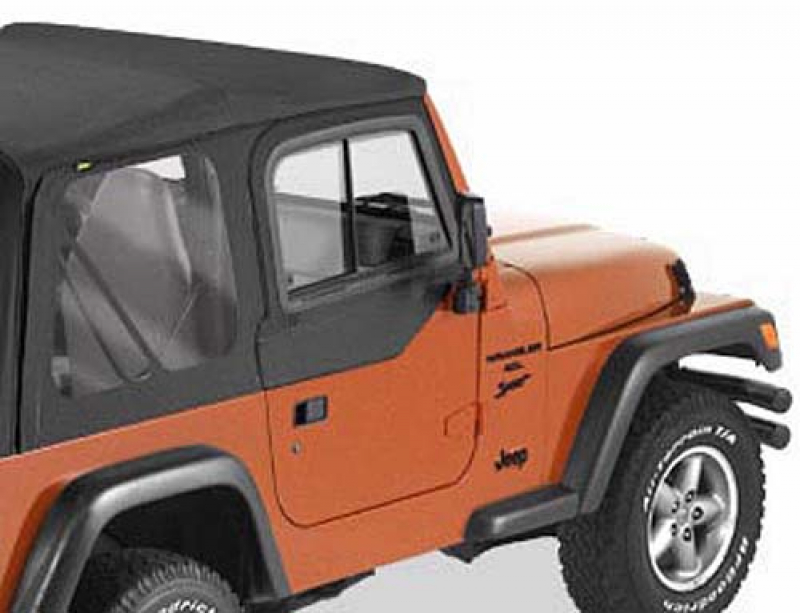 Steckfensterset mit Schiebefenster für Halbtueren Black Diamond - Wrangler TJ 96-06