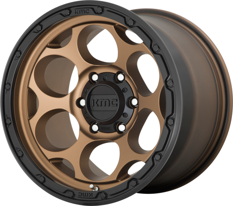 Alu Felge 8,5 x 17 ET +18 KMC KM541 DIRTY HARRY Matte Bronze With Black Lip Jeep Wrangler JK / JL ab BJ 07- KMC Wheels KM5417855