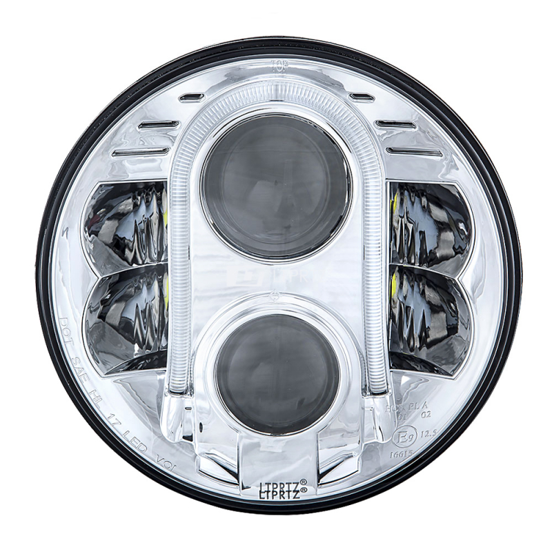 LTPRTZ® 7" LED Frontscheinwerfer 2.0 fuer Jeep ECE chrom