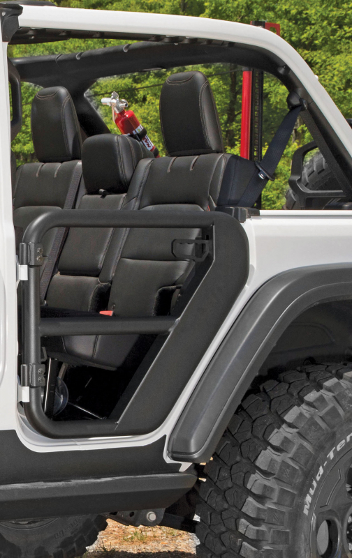 Rugged Ridge Rear Tube Doors, Black; Halbtüren in Rohr-Optik hinten Wrangler JL 18-