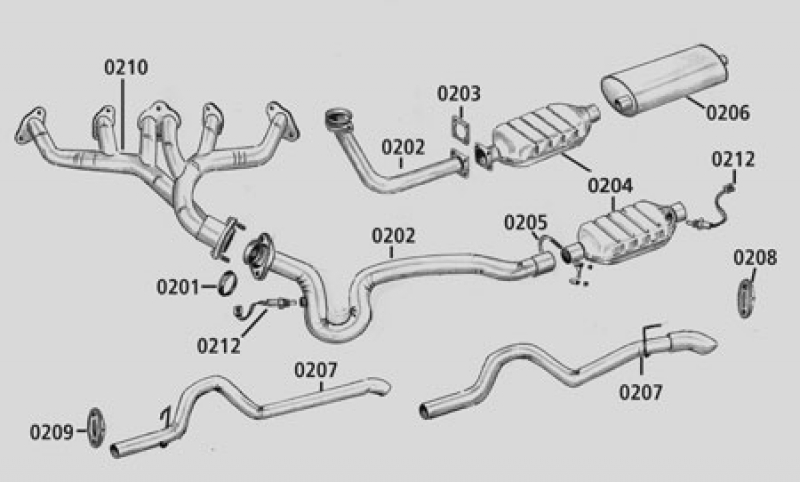 Flammrohr, 4.0-L., XJ, 91 - 93