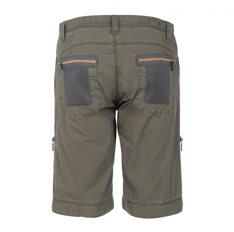 MAN SHORTS W/ ZIPPED MESH POCKETS Gr.50 Dusky Green