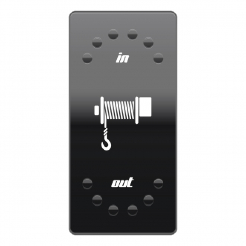 Wippenschalter Cover Winch IN -OUT horntools Offroad Switch Wipp Schalter Laserbeschriftet für Hintergrundbeleuchtung horntools Rocker Swit