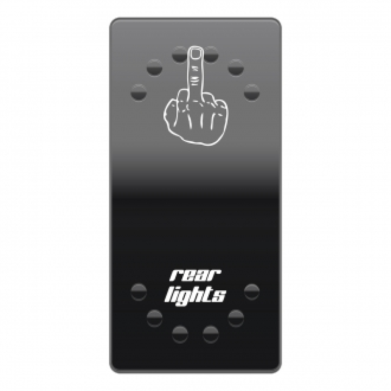 Wippenschalter Cover Rear Lights horntools Offroad Switch Wipp Schalter Laserbeschriftet für Hintergrundbeleuchtung horntools Rocker Switch