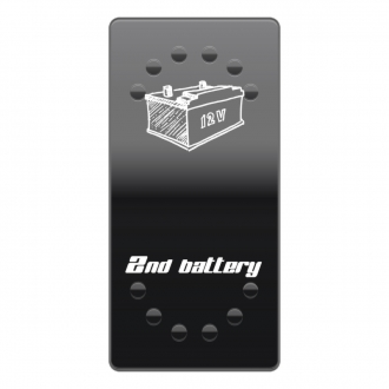 Wippenschalter 2nd BATTERY horntools Offroad Switch Wipp Schalter mit LED Beleuchtung horntools Rocker Switch Wipp Schalter