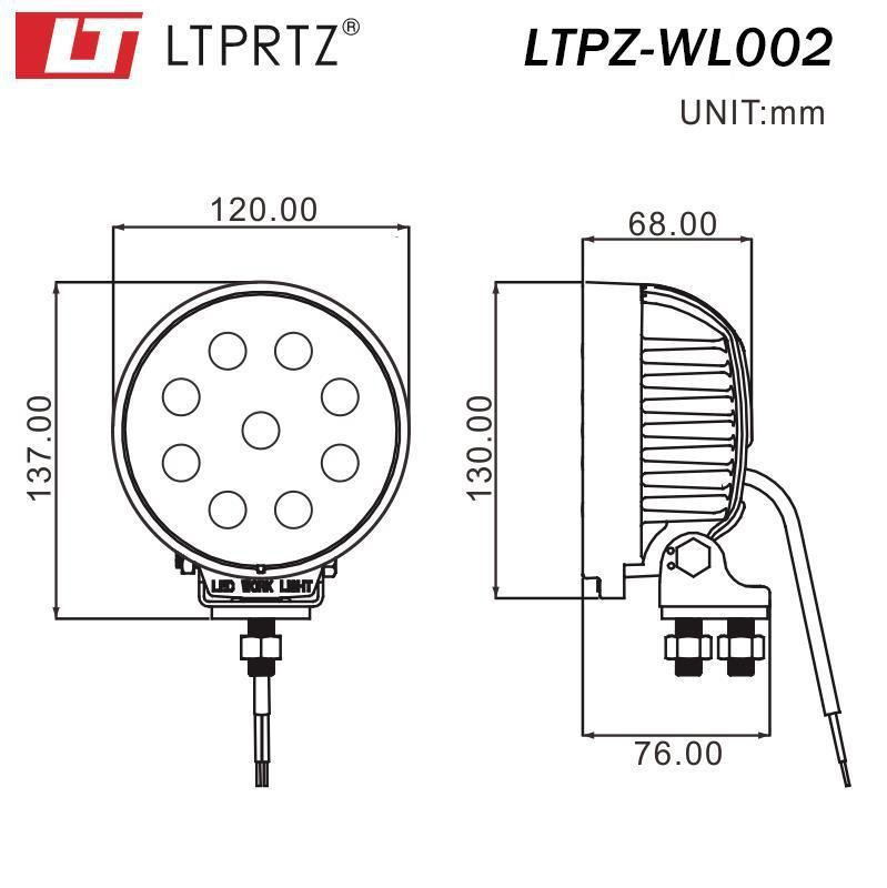 LIGHTPARTZ® LED Arbeitsscheinwerfer 27W 1700lm Combo Light 20° 60° 10-30V OFFROAD