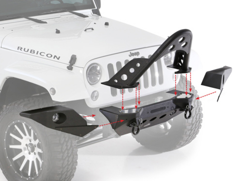 Width End Plates with Fog light XRC M.O.D - Wrangler JK 07 - 18