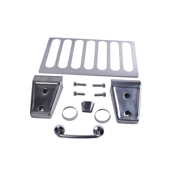 Rugged Ridge Motorhauben Kit stainless Wrangler JK 13-18