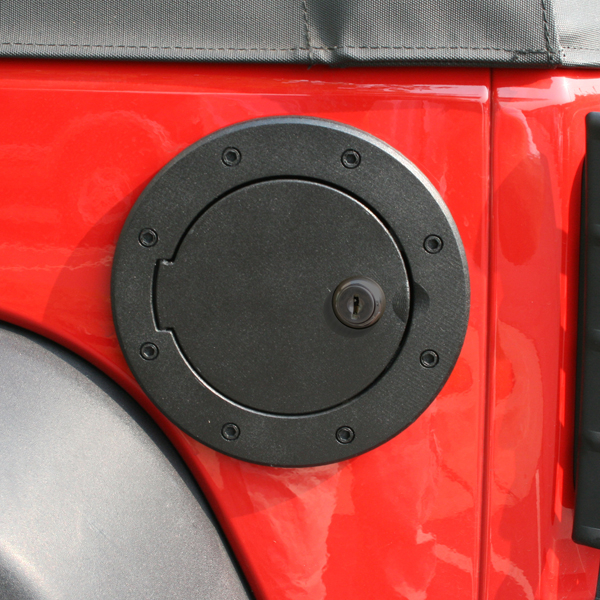 FUEL COVER schwarz Aluminium, RUGGED RIDGE, JK WRANGLER 10.07 LO