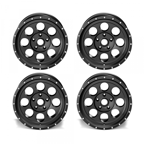 4x Atlanta Alloys Alufelge 1426 schwarz 8,5x17 ET +32 Jeep Wrangler JL / JLU