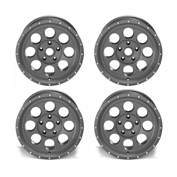 4x Atlanta Alloys Alufelge 1426 Gunmetal Grau 8,5x17 ET +32 Jeep Wrangler JL / JLU