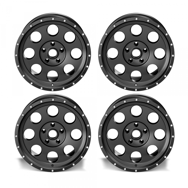 4x Atlanta Alloys Alufelge 1426 schwarz 8,5x18 ET +32 Jeep Wrangler JL / JLU