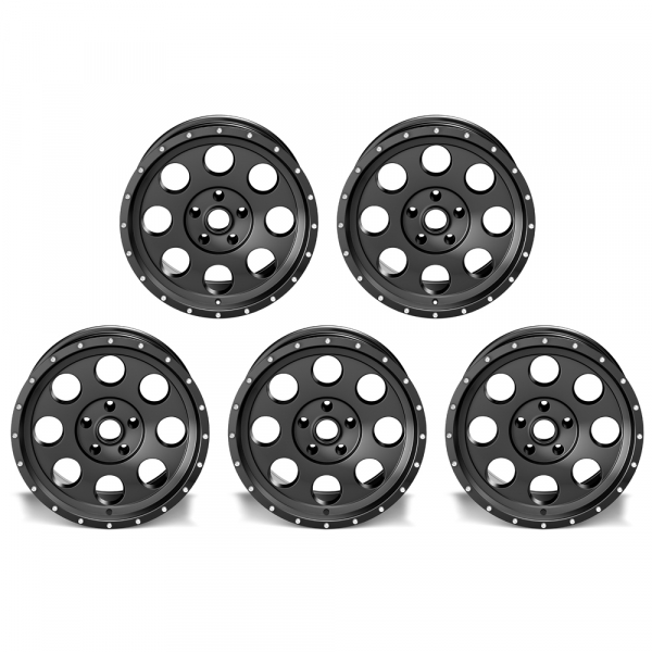 5x Atlanta Alloys Alufelge 1426 schwarz 8,5x18 ET +32 Jeep Wrangler JL / JLU