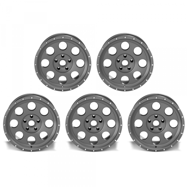 5x Atlanta Alloys Alufelge 1426 Gunmetal Grau 8,5x18 ET +32 Jeep Wrangler JL / JLU