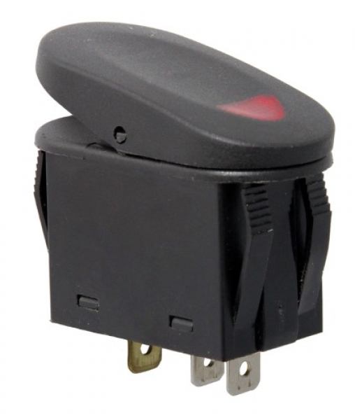 Rugged Ridge Rocker Switch Kippschalter rot beleuchtet - Kopie