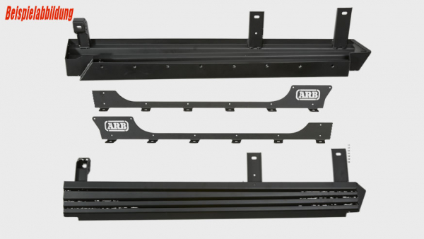 ARB-ROCK SLIDERS JEEP WRANGLER JL 2-TueRER, SCHWARZ