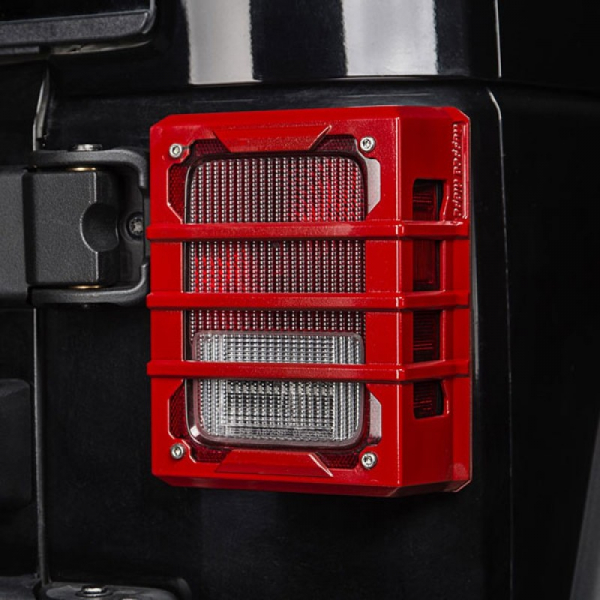 Rugged Ridge Elite Tail Light Guards/ Schutzgitter Rückleuchte Jeep Wrangler JK 07-18  rot