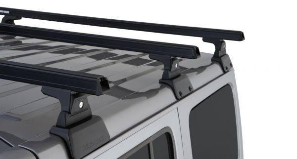 RHINO RACK HEAVY DUTY (3) 1500MM,SCHWARZ BACKBONE+RLT600, WRANGLER JL, 4-TRG.