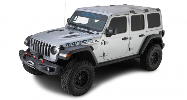 RHINO RACK VORTEX (3) 1500MM,SCHWARZ BACKBONE+RLT600, WRANGLER JL, 4-TRG.