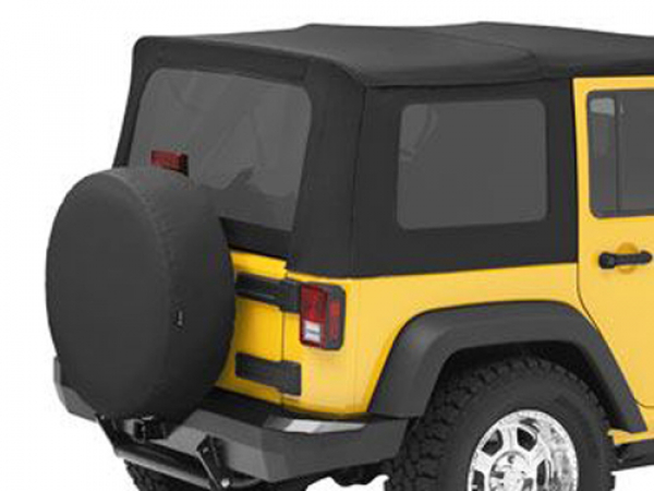 getönte Scheiben 4-Tuerer passend bei original Softtop Black Diamond  Jeep JK 07-10