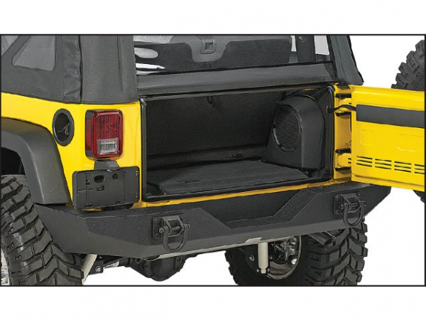 BUMPER REAR XHD, TEXTURED BLACK, RUGGED RIDGE JK 07-14