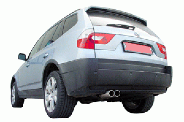 Sport-Endschalldämpfer 2 x Ø 76 mm, Edelstahl BMW X3, 3.0 l Benz