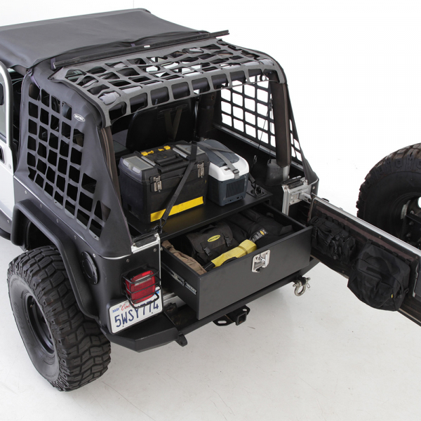 Kofferraum Schublade  Smittybilt  Storage Vault -  Jeep CJ7: 76 - 86 | Wrangler YJ: 87 - 95 | Wrangler TJ: 96 - 06