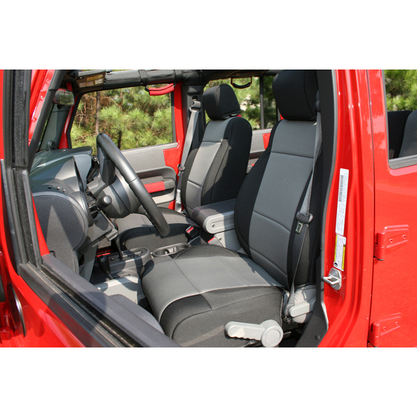 Neoprene Front Sitzbezüge schwarz-grau 07-10 Wrangler JK