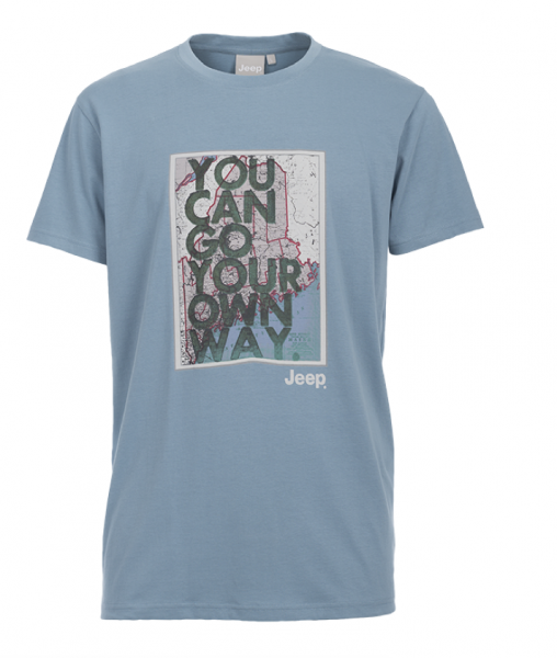 MAN T-SHIRT "You can go your own way" J6S Gr. M cloud blue