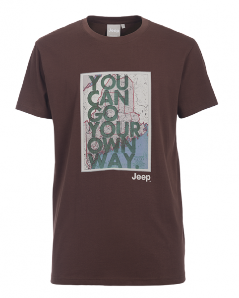 MAN T-SHIRT "You can go your own way" J6S Gr. L Hot Chocolate