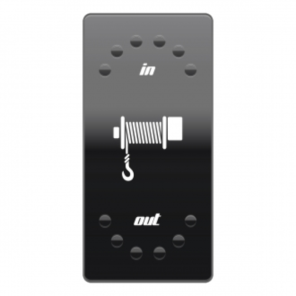 Wippenschalter Cover Winch IN -OUT horntools Offroad Switch Wipp Schalter Laserbeschriftet für Hintergrundbeleuchtung horntools Rocker Swit