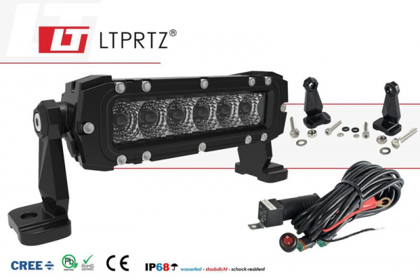 LTPRTZ®: 30W 3300LM 6" 10° Hochleistungs-LED Arbeitsscheinwerfer einreihig