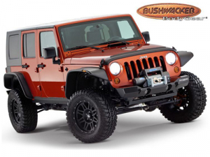 Bushwacker Kotflügelverbreiterung Flat Fender Style 4 Türer 4 teilig - Wrangler JK Unlimited 07-