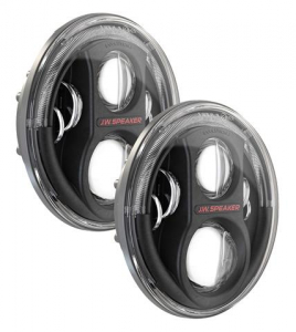 J.W. Speaker 8700 Evolution J2, 7" Hauptscheinwerfer Schwarz, Paar, Dual Burn, Positions & Tagfahrlicht